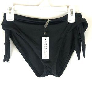 Vitamin A, Women’s Black Bikini Bottom, Size 4/Extra Small